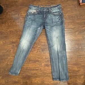 Rock revival men’s jeans